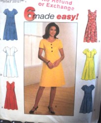 7586 6 EZ SS/SLEEVELESS EMPIRE A-LINE DRESSES PATTERN 12-16